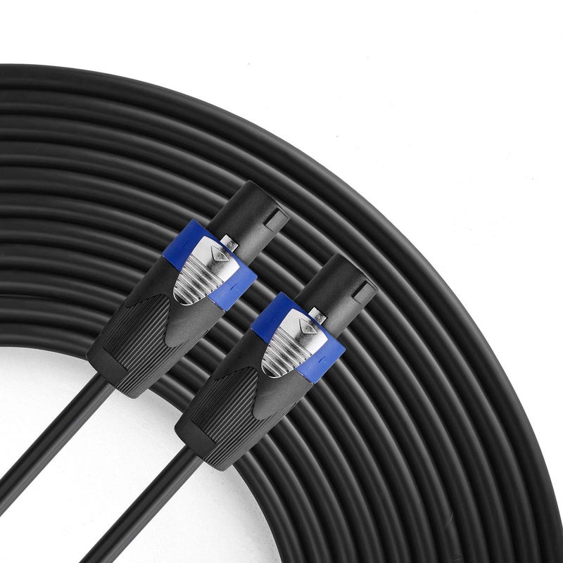 Yoico Pro 50 Feet 12AWG Speakon to Speakon Cable - Heavy Duty 50ft 12 Gauge Speaker Wire Cord with Twist Lock for Audio Amplifier - Single - Image 1